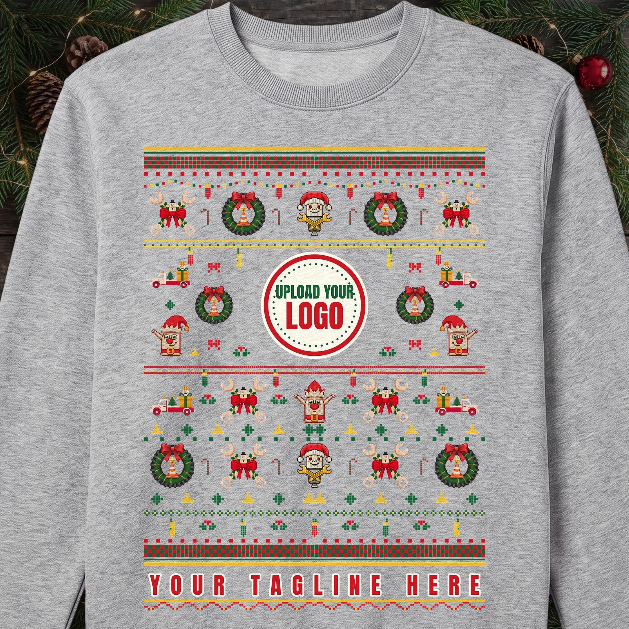 Auto repair ugly Christmas sweater