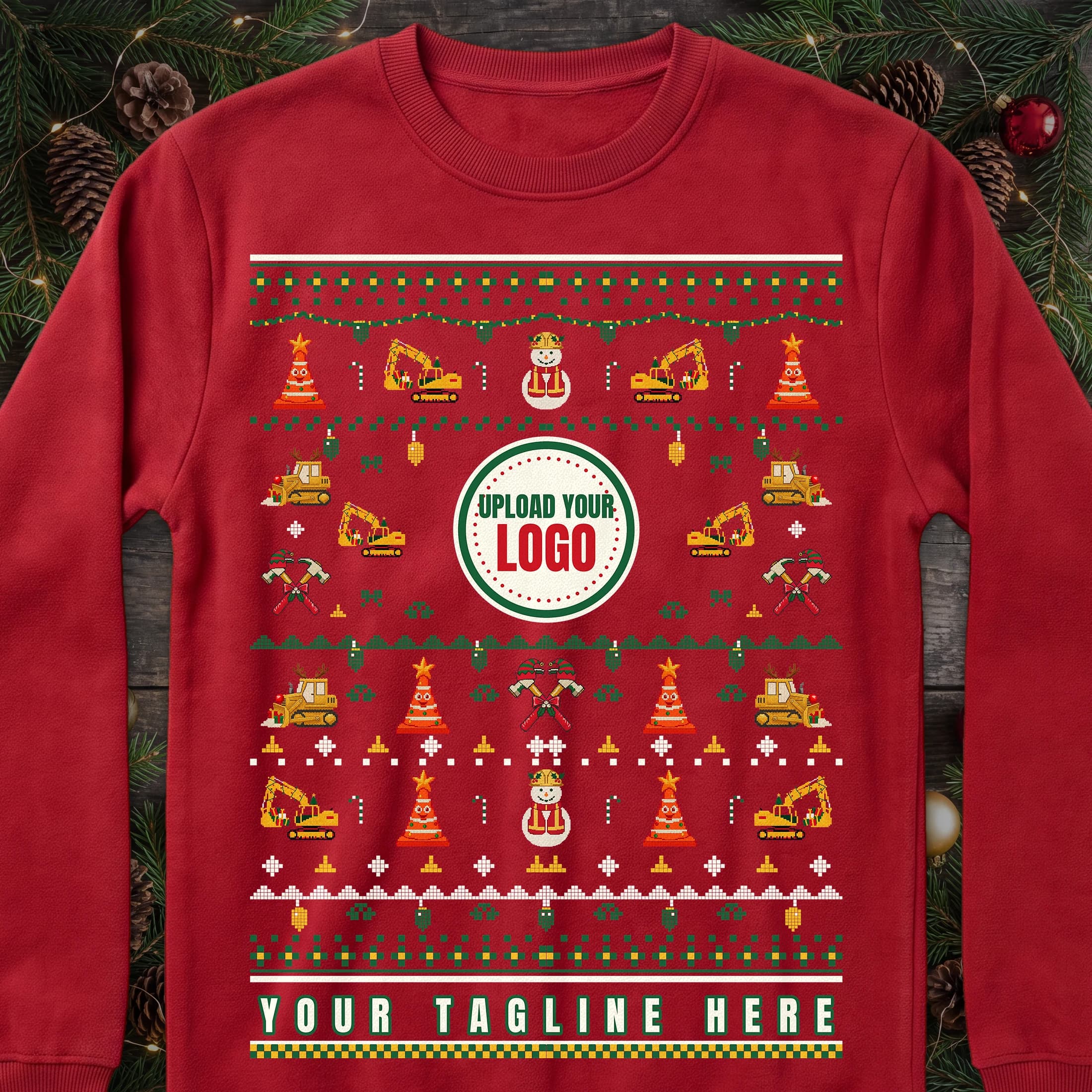 Construction ugly Christmas sweater