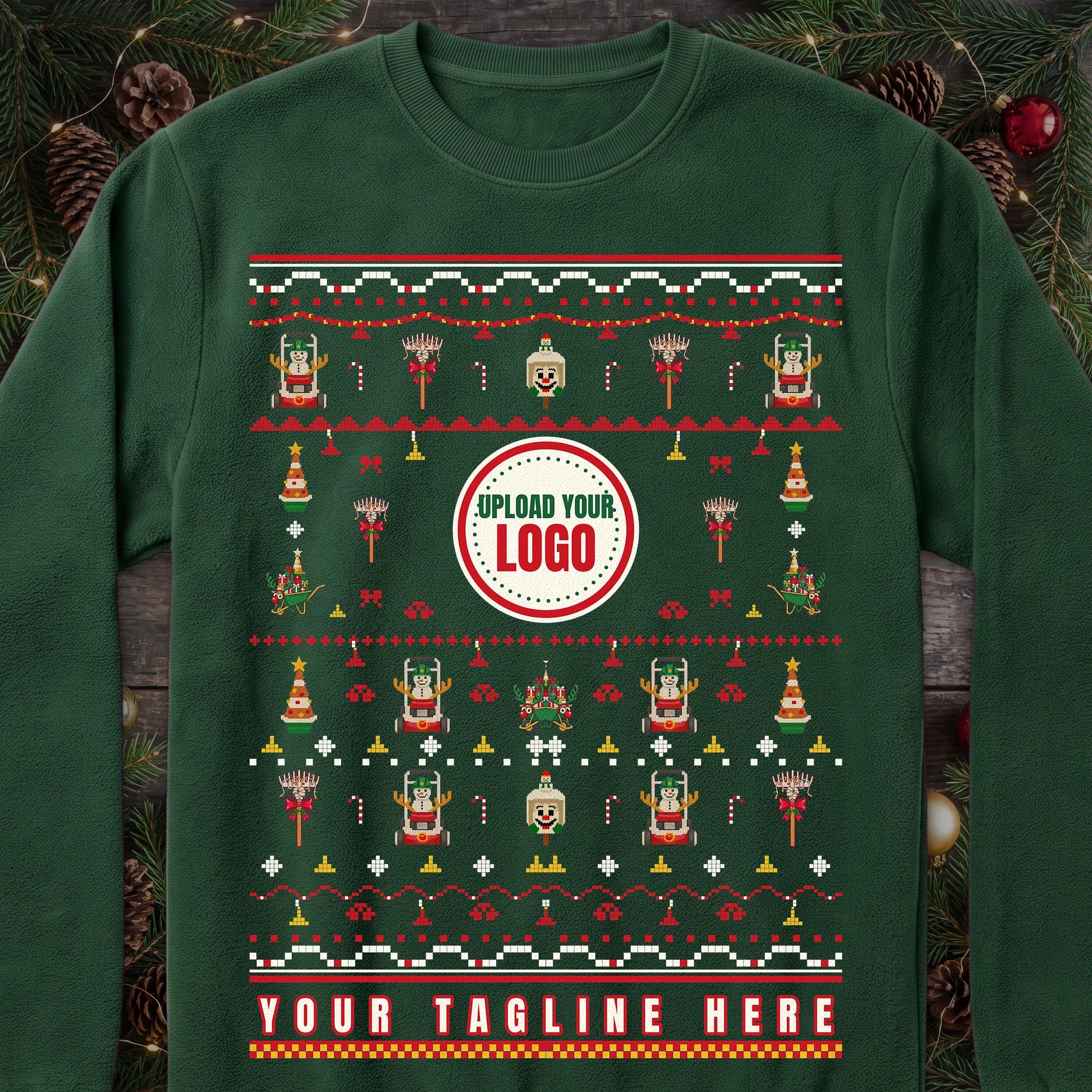 Landscaping ugly Christmas sweater