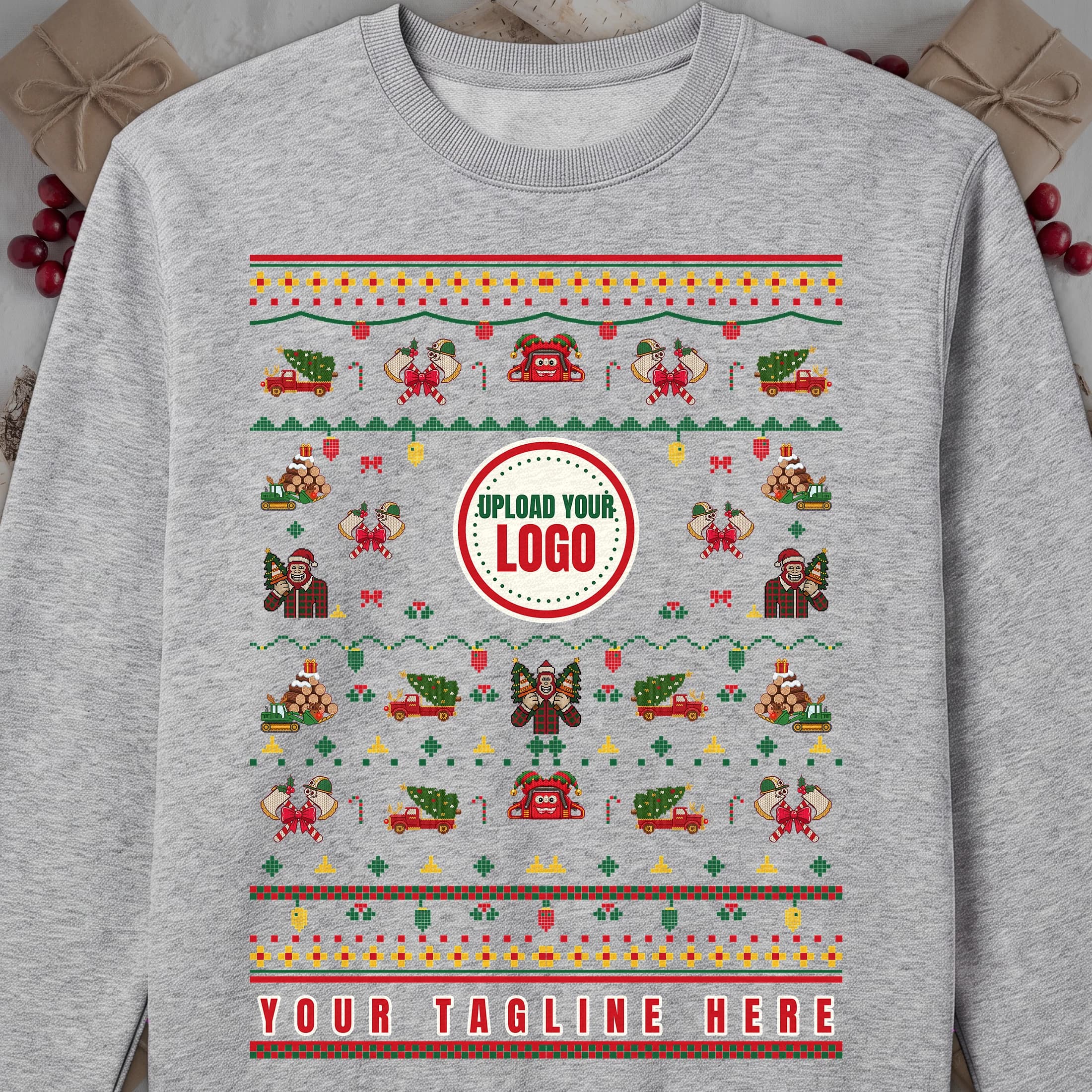 Logging ugly Christmas sweater