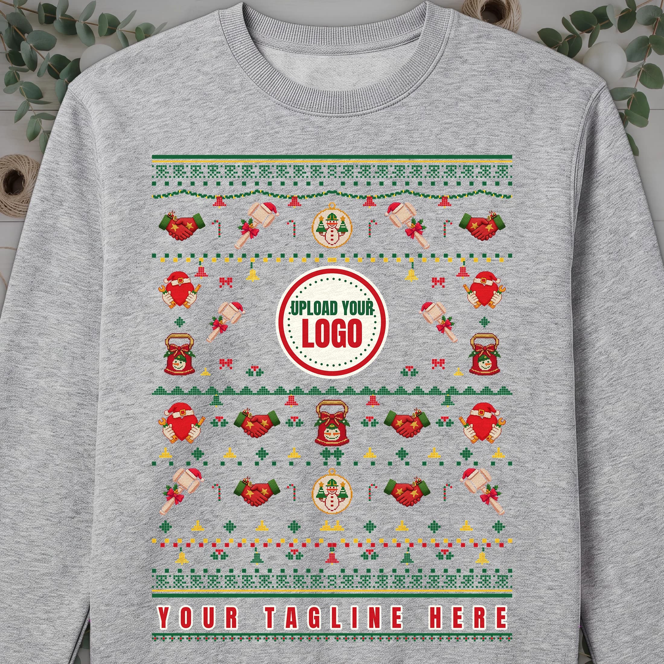 Service clubs ugly Christmas sweater