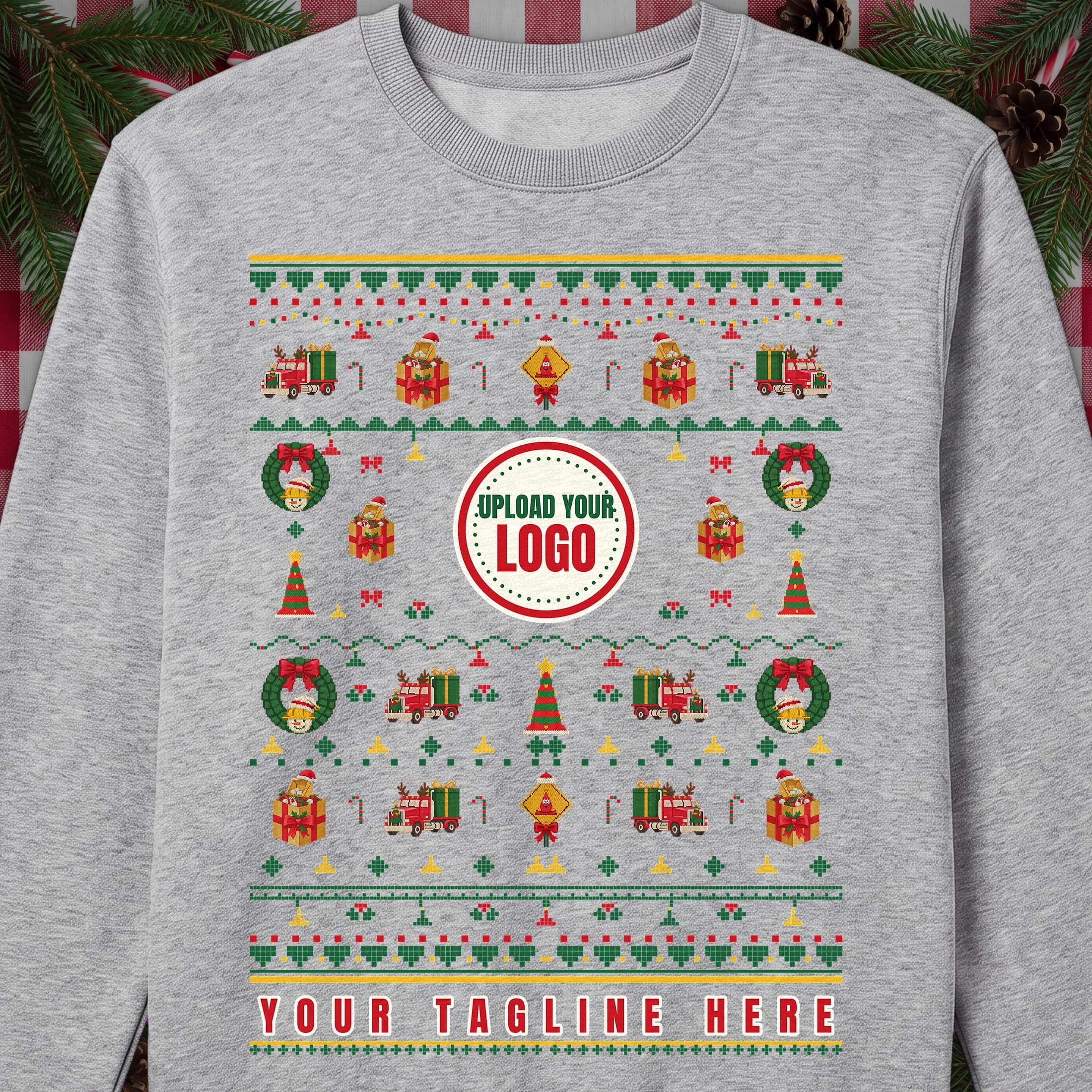 Trucking ugly Christmas sweater
