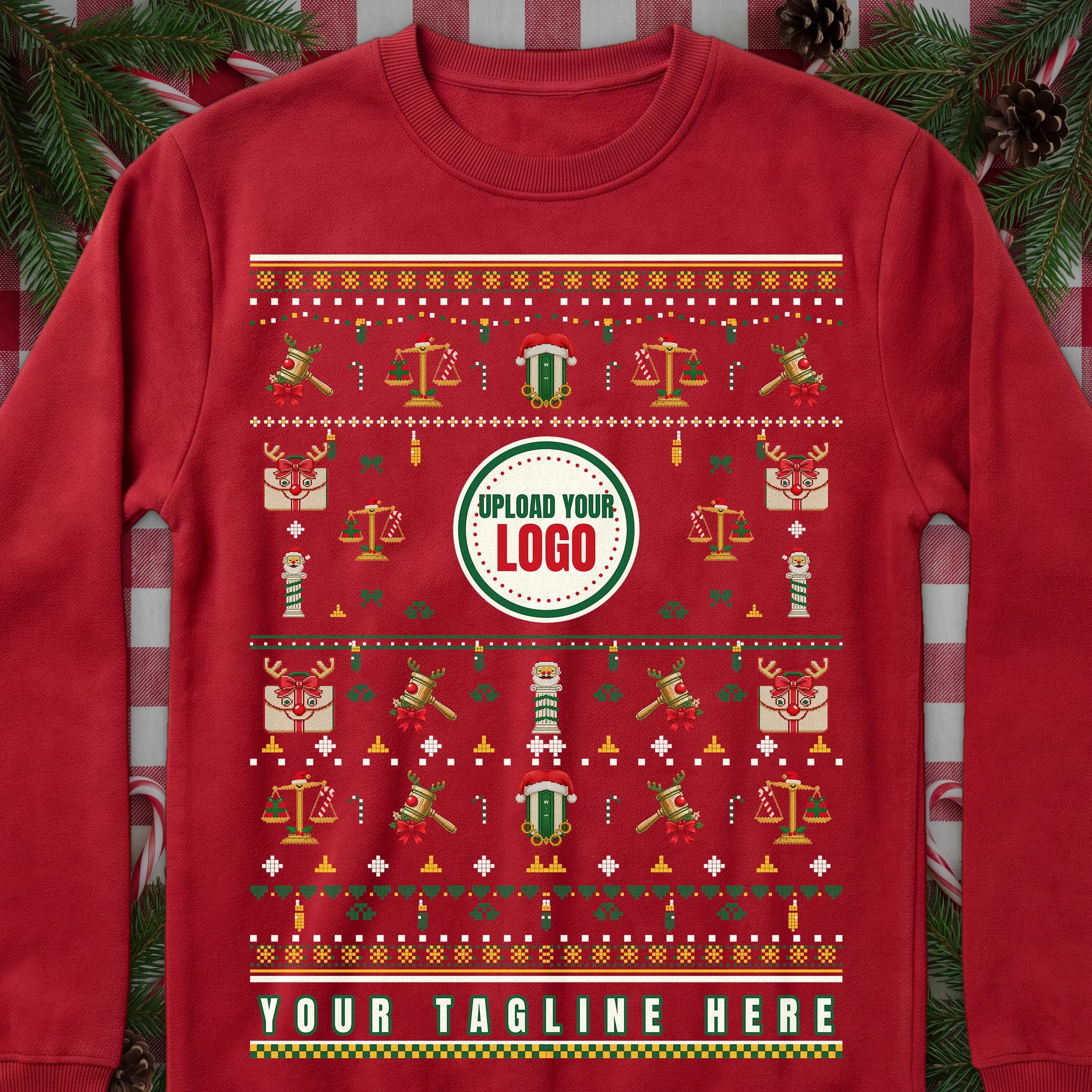 Law Firms ugly Christmas sweater